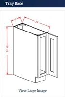 Shaker Grey Base Cabinet  9  has a single door ( no drawer)