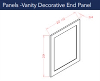 Shaker Grey Vanity Decorative End Panel
