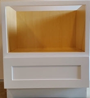 Shaker White Microwave Base Cabinet opening 16 1/2 x 26 1/2