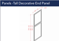 Shaker White Tall Decorative End Panel 2490